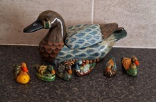 COLLECTABLE MALLARD DUCK & SIX