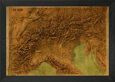 Old Map of the Alps 1899