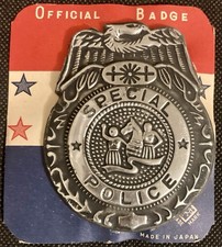 Toy Tin Police Badge 3 1/4"