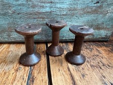3 Vintage Wooden Industrial