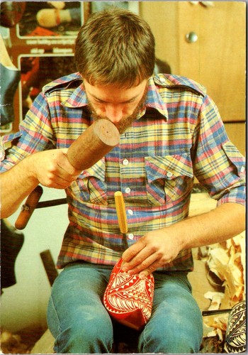 Dutch wooden shoe making - shoe, by