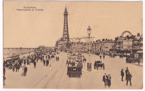 Blackpool tower promenade tram - blackpool,