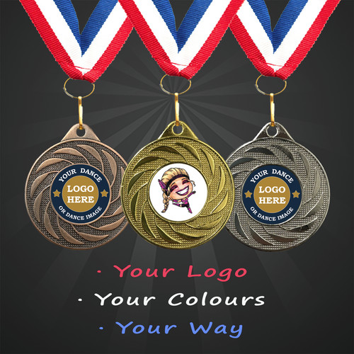 Dance medals personalised with - dance,