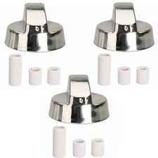 Silver Oven Hob Knob Gas