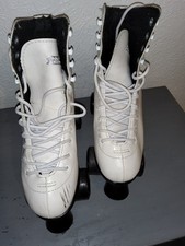 No Fear White Figure Quad Skates – UK Size 5 – Heel Boot – Very Good Condition