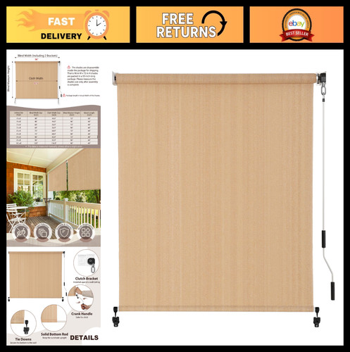 Outdoor sunshade roller shades - sunshade,