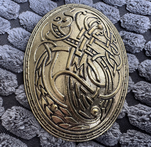Viking style oval brooch - oval,