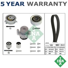 INA Timing Belt & Water Pump Kit Fits VW Audi Skoda 1.2 TDi 1.5 1.6 2.0
