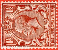 SG.420b. N35 (1)d. 1½d Red