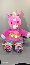 Build A Bear Hot Pink Unicorn With Sparkly Angel Wings Dress With Magical Sounds