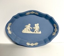 Wedgwood Blue Jasper Oval Pin