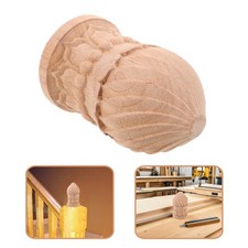  Decorative Wooden Capitals Curtain Rod Ends Balusters for Indoor Stairs