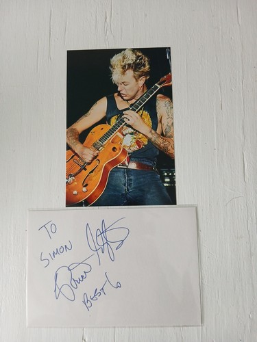 Brian setzer signed page - setzer,
