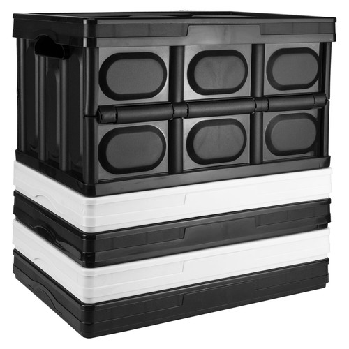 Storage box with lid folding - with,