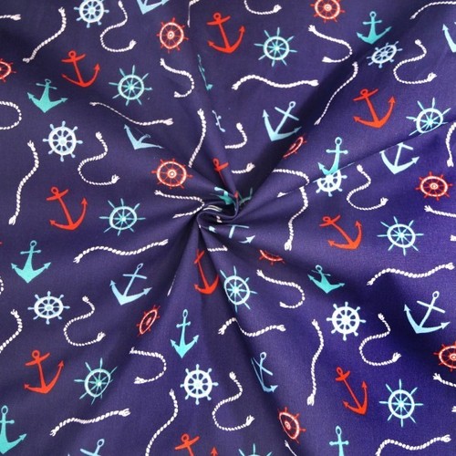 Polycotton fabric nautical - fabric,