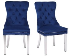 Blue Velvet Dining Chairs with