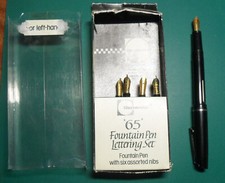 Osmiroid 65 Fountain Pen 5 Nibs Broad Oblique B3 B2 LH Fine Italic LH Med Italic