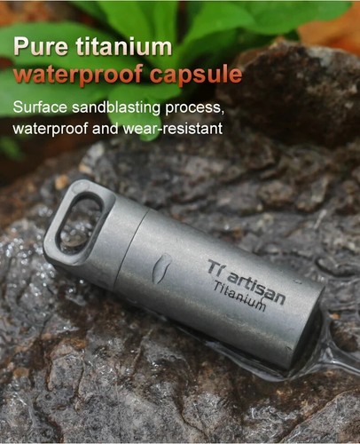 Titanium pill case - case, waterproof