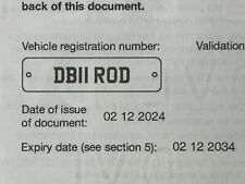 DB11 ROD  Aston Martin Harley Davidson V Rod Private Registration DVLA fee paid