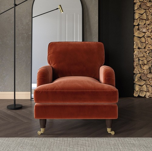 Velvet armchair upholstered - armchair,