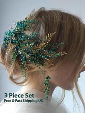 Bohe green hair vine - green,