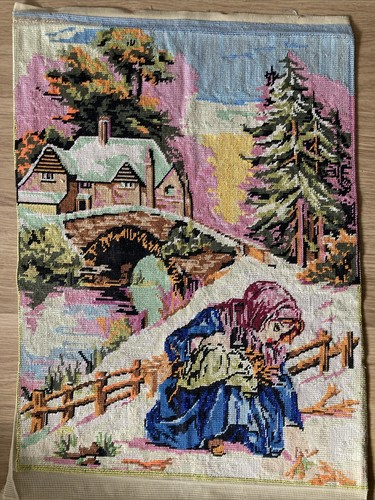 Vintage completed tapestry - vintage,