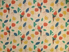 Macaw Parrot Bird Cotton Fabric 2m