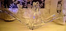 Vintage Large French style clear art Glass/crystal centrepiece vase