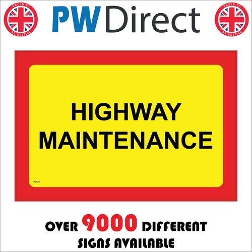 Sign highway maintenance - highway,