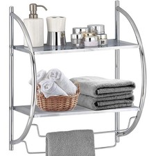2 Tier Bathroom Shelf Wall