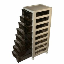 8 Drawer Plastic Storage Rack Cabinet Home Office A4 File Organiser Removable