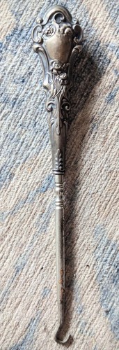 Sterling silver crochet - silver, crochet/button