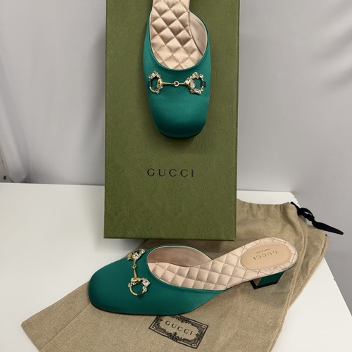 Gucci satin nana shoes - satin, green