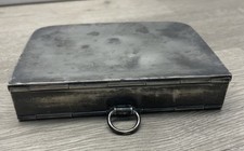 Vintage Folding Sandwich Lunch Box Cigarette Snuff Box Heavy Pewter  MH JD