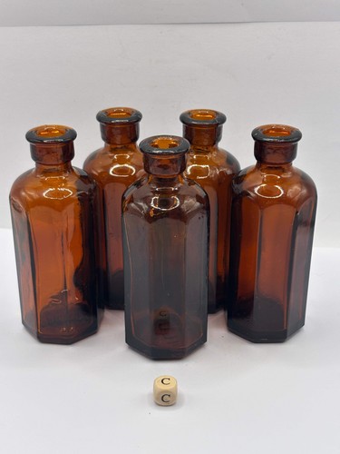 Old amber glass - 5,