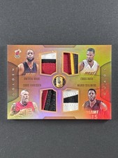 WADE/BOSH/ANDERSON/CHALMERS 2015-16 Gold Standard Golden Quads /25 HEAT GW PATCH
