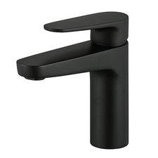 Basin Mixer Sink Tap Mono Single Lever Bathroom Black Matt Modern Waterfall