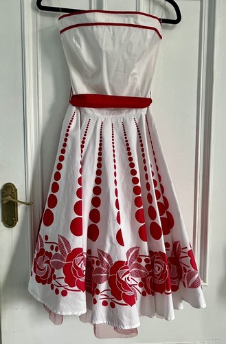 Ladies red white - red, polka