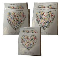 Old English Birthday Cards 6 Pack Set Nan Wife Daughter-in-Law Greeting Cards