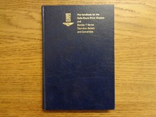 Rolls Royce Silver Shadow 2 Door Saloon/Convertible Owners Handbook/Manual
