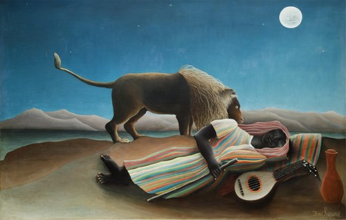 Henri rousseau the sleeping - henri,