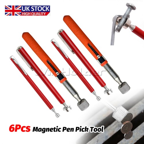 6pcs red telescopic magnetic - red,