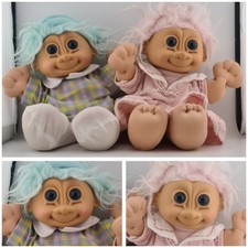 12" Russ Troll Doll Figure Boy Girl Set Lot Bundle With Outfits Vintage RARE