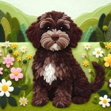 Single Luxury Chocolate Cockapoo Birthday/Greeting Card Dog Gift/Present MEA