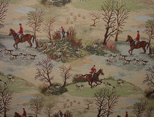 Horse and hounds hunting - hounds,