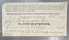 1877 Outhouse Cleaning Receipt