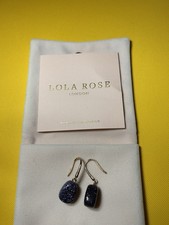 Lola Rose Blue Sandstone Dangle Earrings Semi Precious Stone
