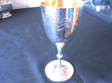 Solid Silver Beautiful Victorian Chalice Goblet Hallmark Date 1873 By Chawner &