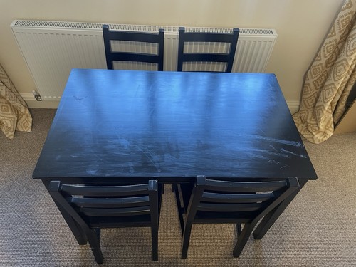 Piece wooden black - wooden, dining