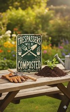 A4 Funny Allotment Metal Sign